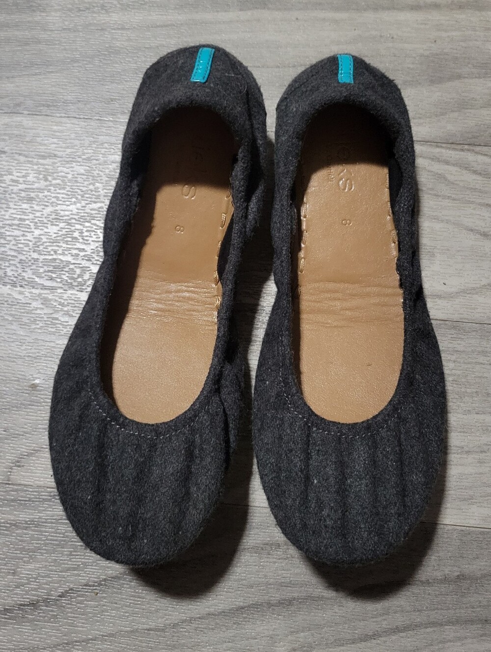 Tieks Wool Gray Flats